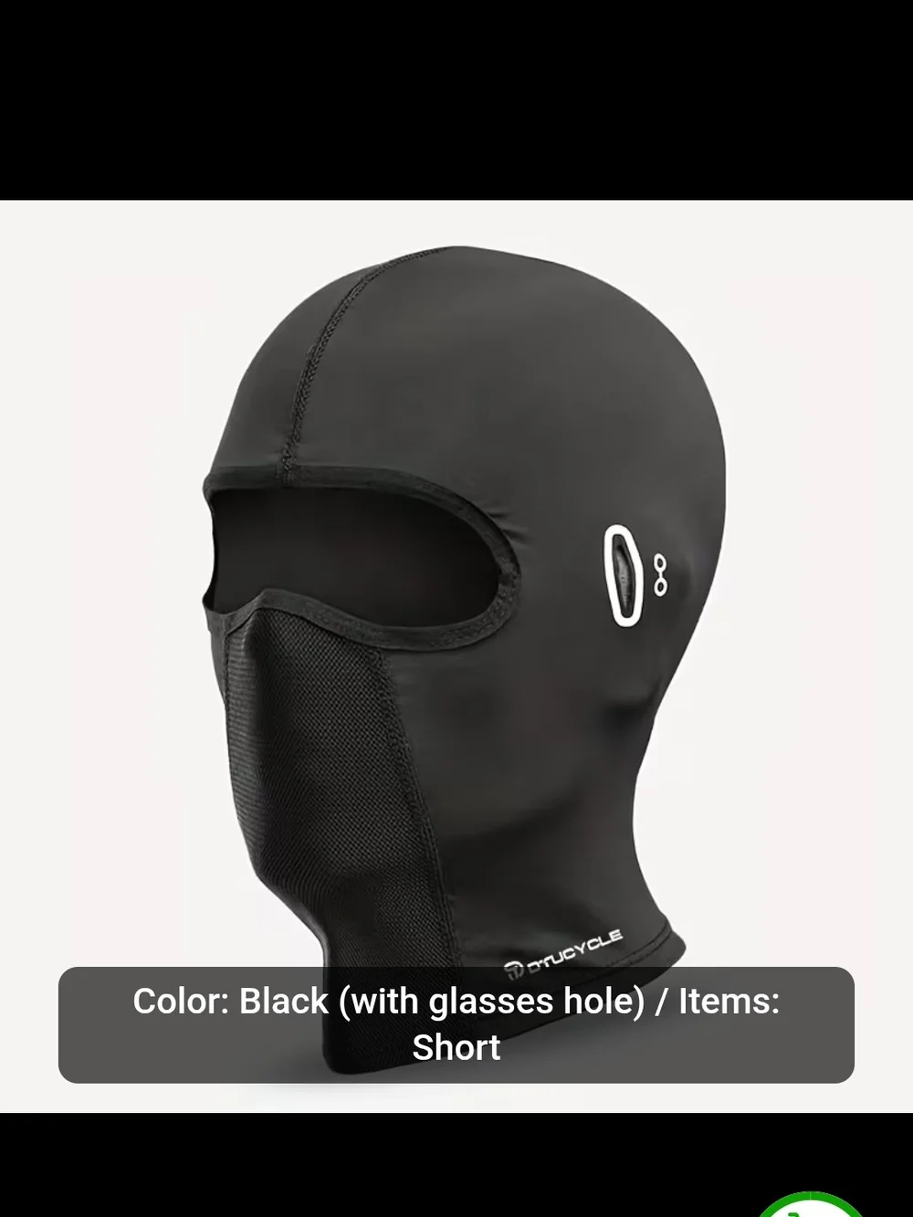 Black Men's Face Breathable motorcycle balaclava